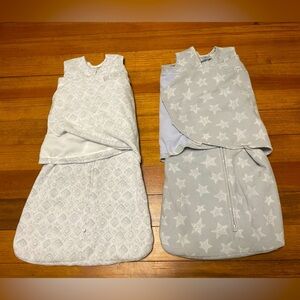 Halo Gray Fleece SleepSack Swaddles Size Small 3-6 Months